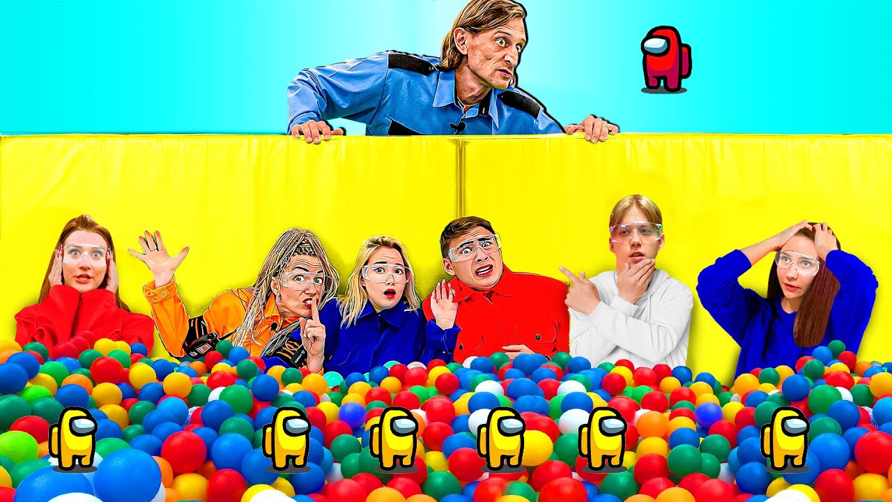 AMONG US spielen im WIRKLICHEN LEBEN mit einem Sicherheitsbeamten !