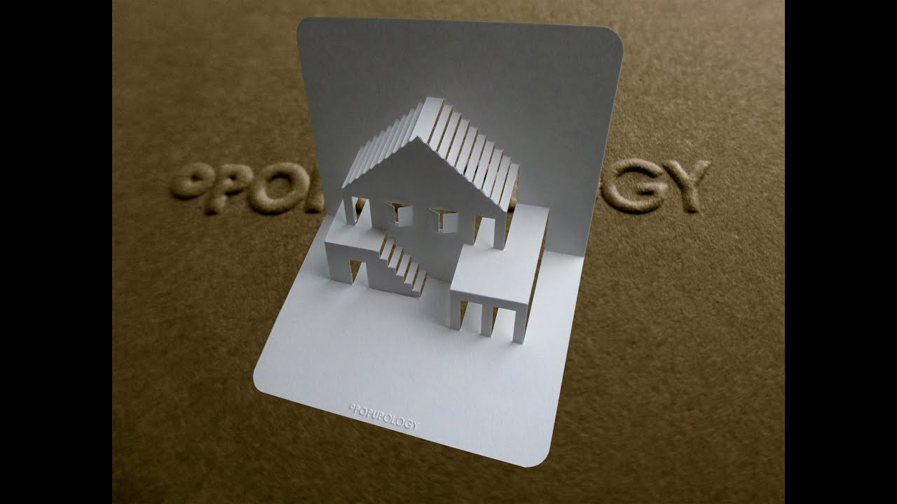 Pop Up House Card #3 Tutorial - Origamic Architecture