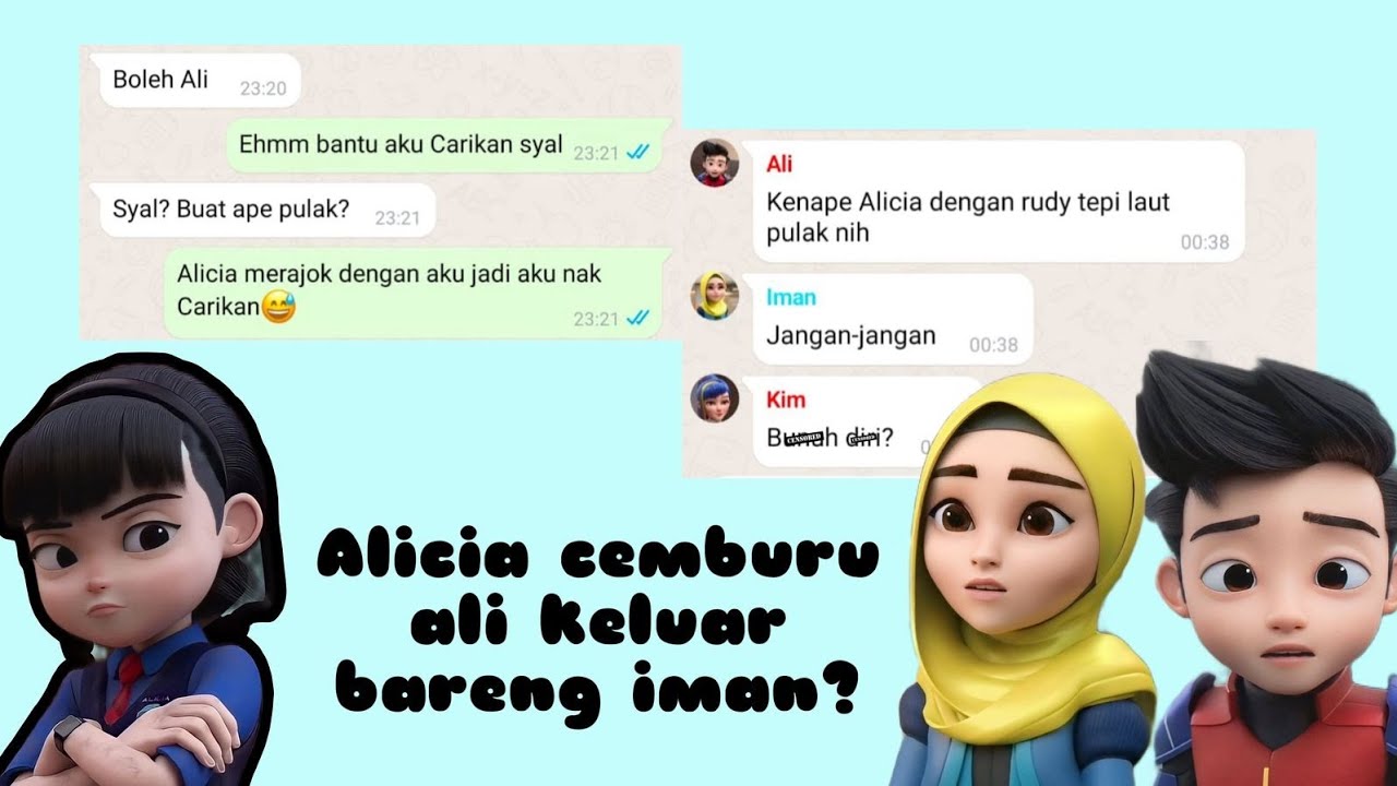 Alicia cemburu Ali keluar bareng iman? // Ejen Ali dubbing
