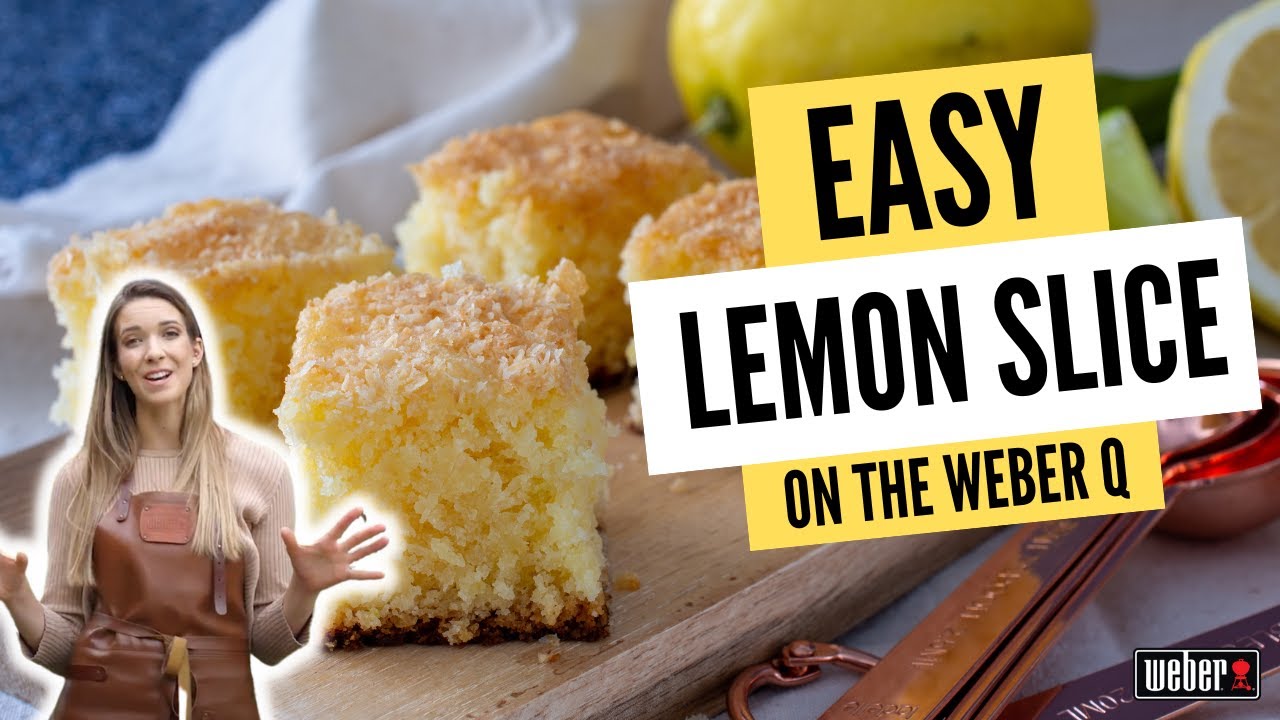 Easy Lemon & Coconut Slice on the Weber Q