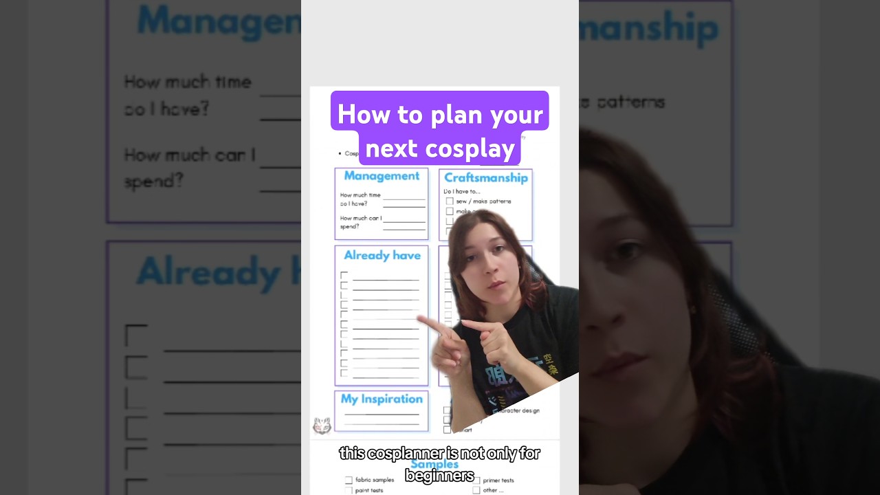 You struggle with planning for your cosplay? #cosplay #cosplaytutorial #cosplaybeginner#cosplayplan
