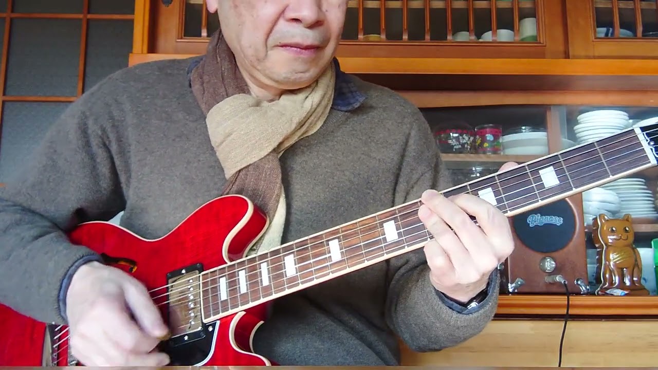 gibson ES-339で弾き語り。スライドギターレギュラーチューニング演奏。インスト＆即席ソング。エレキギターで遊ぶ。