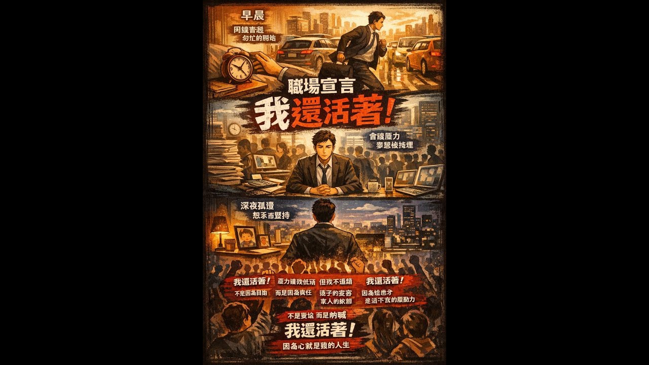 《我還活著》一首唱給所有上班族的真實告白|我還活著！給所有被生活壓著的人「不是不累，是不能倒下」｜職場宣言