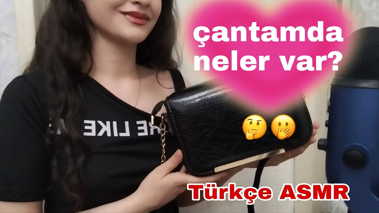 Türkçe ASMR| çantamda neler var?Fısıltılı Keşif & Tetikleyici Sesler👜 + Sohbet🎀♥️ #türkçeasmr 