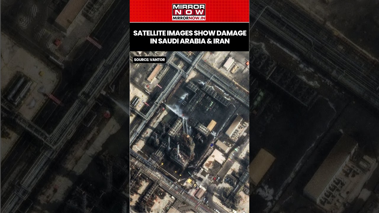 Satellite Images Show Damage At Ras Tanura Oil Refinery In Saudi Arabia & Facilities In Iran #shorts