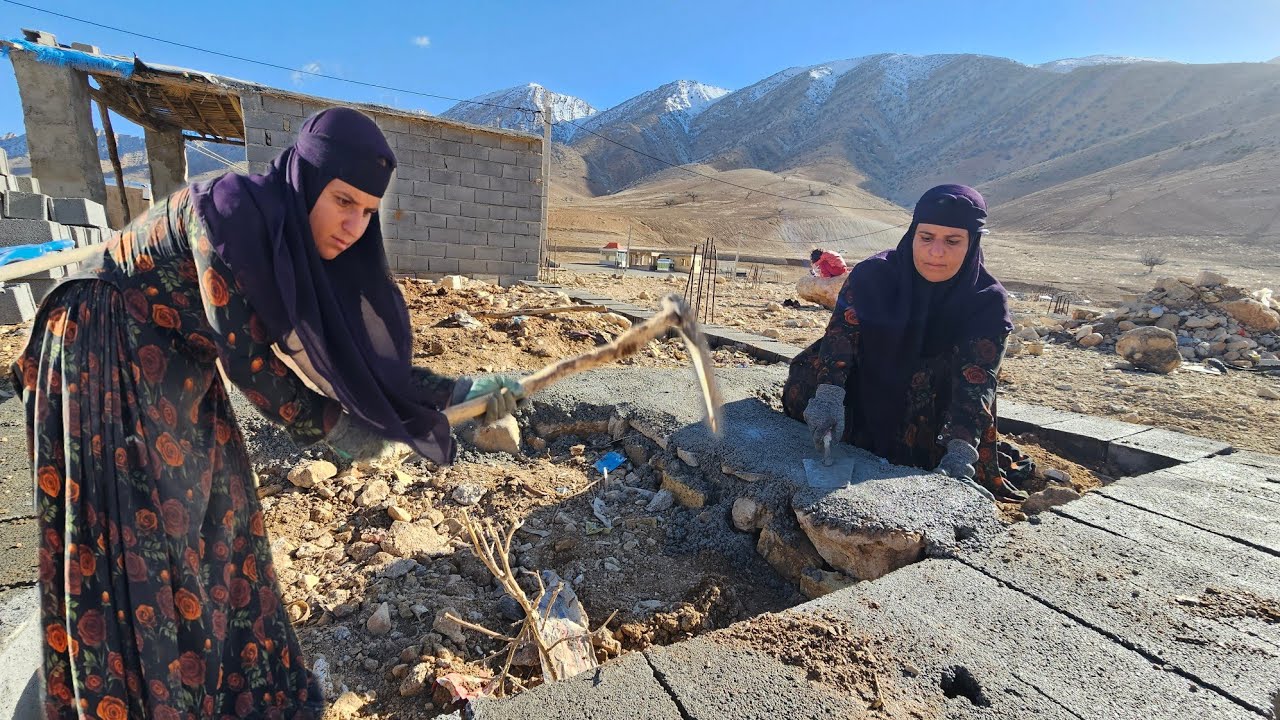 Building a house. By a brave woman.