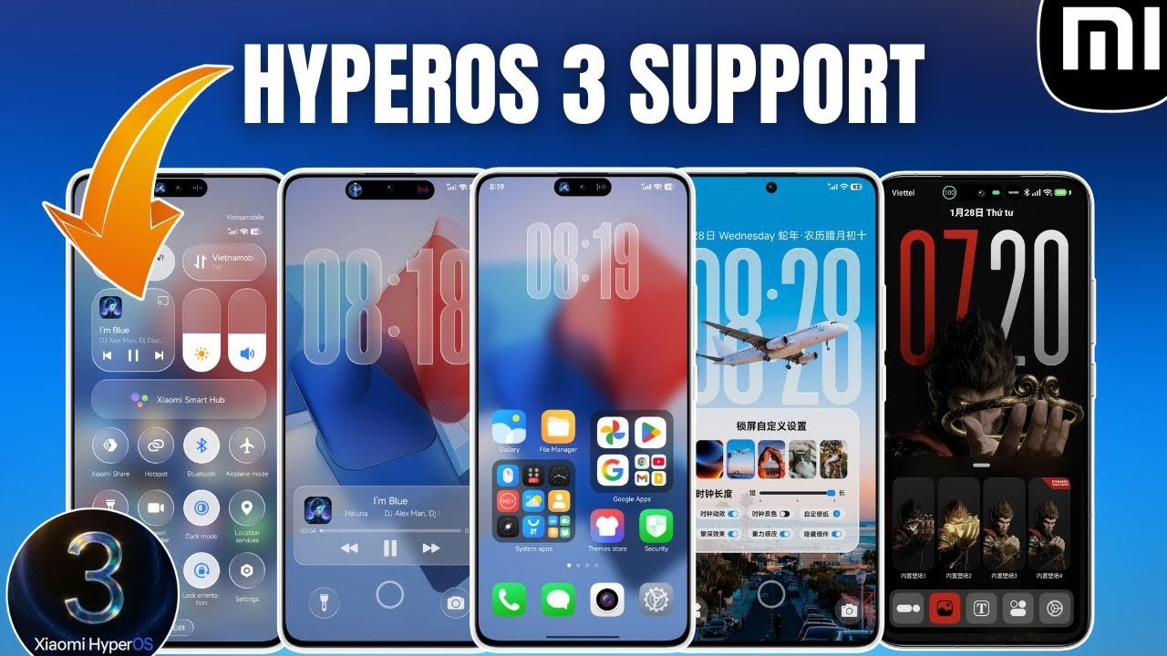 Поддержка Центра управления HyperOS 3 &mdash; новая китайская тема для Xiaomi Global