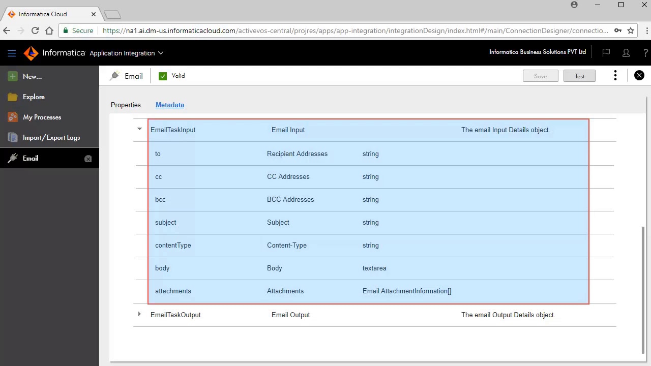 Using Email Connection in a Process - Cloud Application Integration