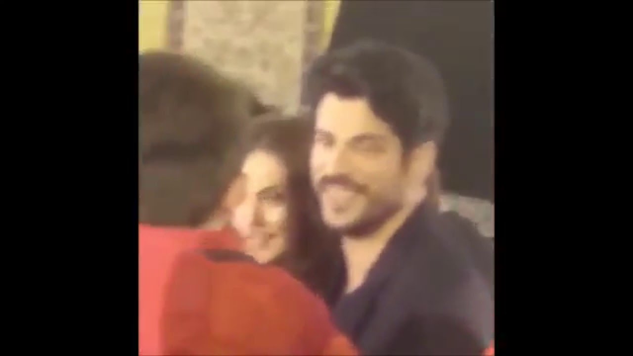 Burak Ozcivit & Fahriye Evcen on Kara sevda Set - Burak's Birthday 24-12-2015