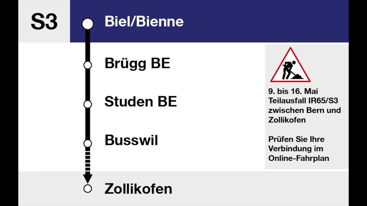 BLS Ansage - Begrüssung S3 Biel/Bienne – Zollikofen (–Bern) (De + Fr)