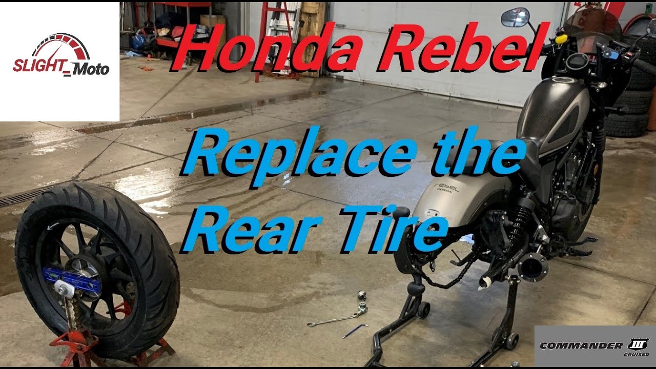 Honda Rebel - замена задней шины.