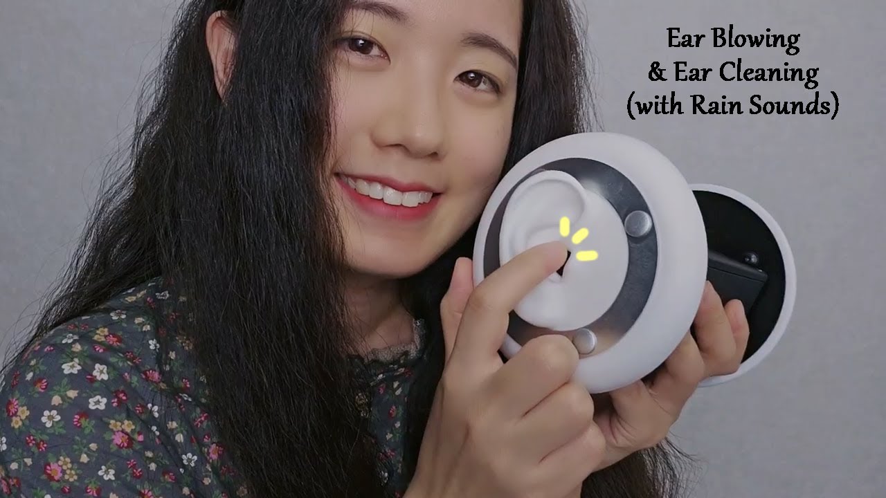 ASMR Ear Cleaning on a Rainy Day | Shh~, Ear Blowing, Ear Cleaning with Finger (No Talking, 1 Hour)