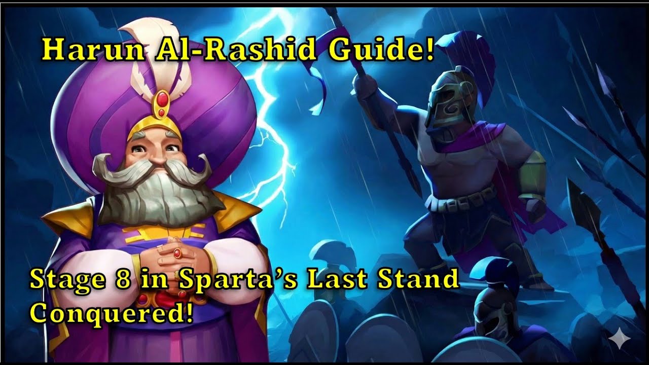 My First Legendary Healer Harun!  Harun Helps me get Past Stage 8 in Sparta's Last Stand.
