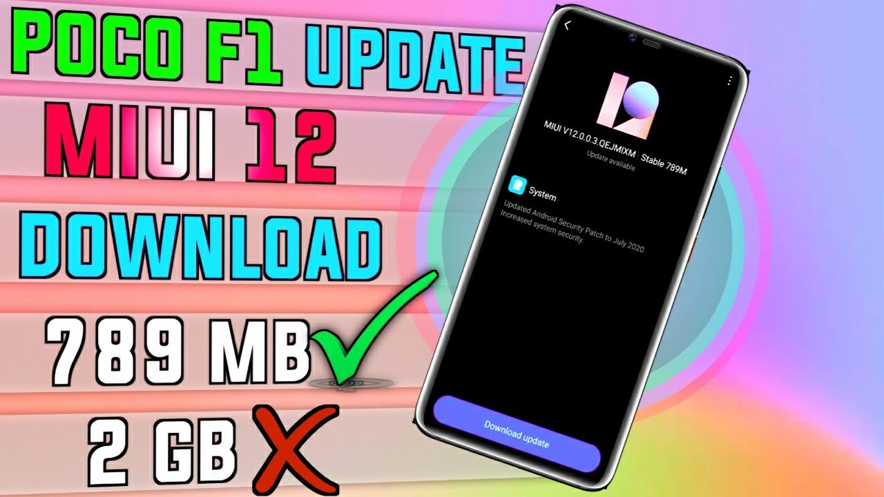 Poco F1 MIUI 12 Stable OTA Update Download and Install | No data loss