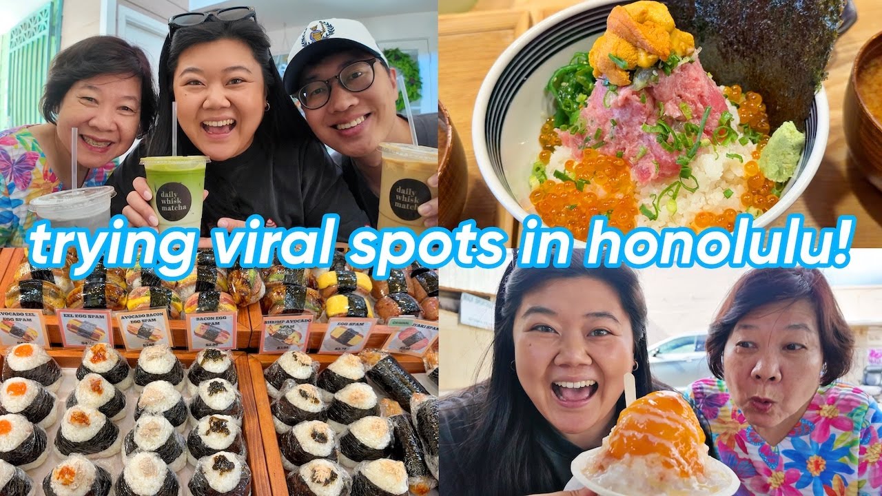 trying VIRAL spots in honolulu! 🤩 (kaisen don 🍣, shave ice 🍧, hawaiian food + more) | VLOGMAS DAY 9