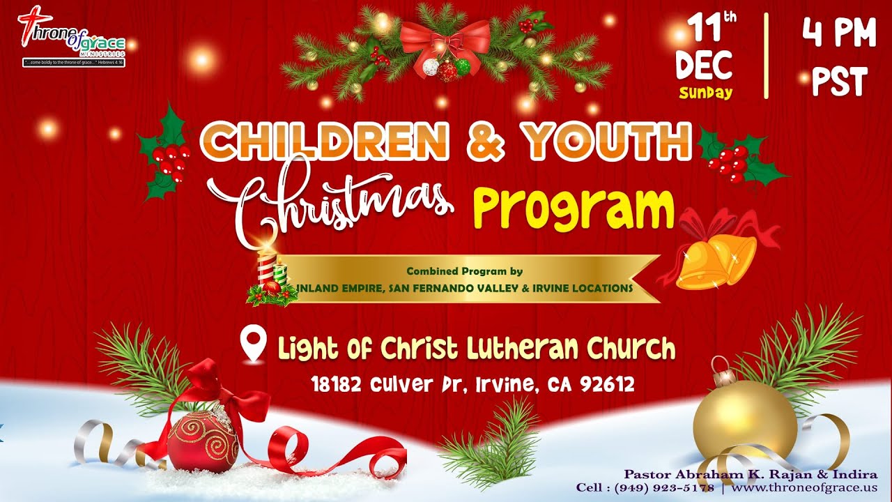 TOG - Combined Christmas Program (Irvine, Inland Empire & San Fernando Valley)