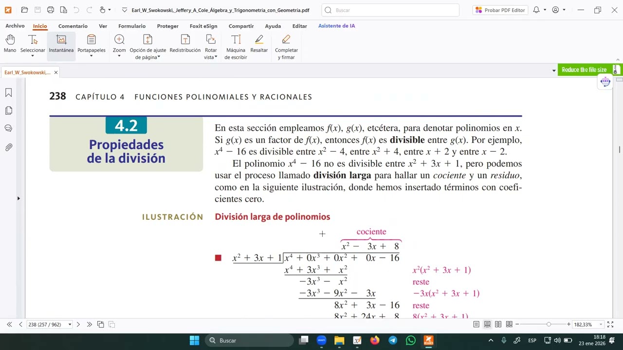 Division de Polinomios 23 1 2026