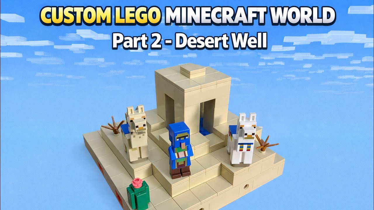 Creating a custom LEGO MINECRAFT WORLD | Part 2 - Desert Well 
