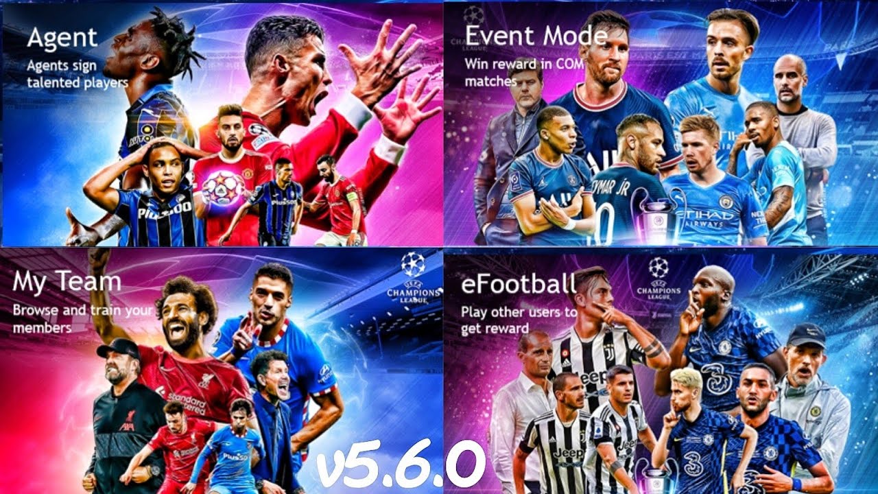 CHAMPIONS LEAGUE PATCH eFOOTBALL PES 2022 MOBILE v5.6.0
