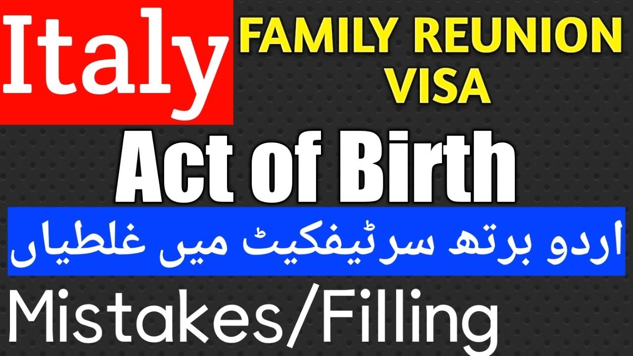 Act of Birth - Mistakes - Italy (Manual birth Certificate) | UY Consultant |