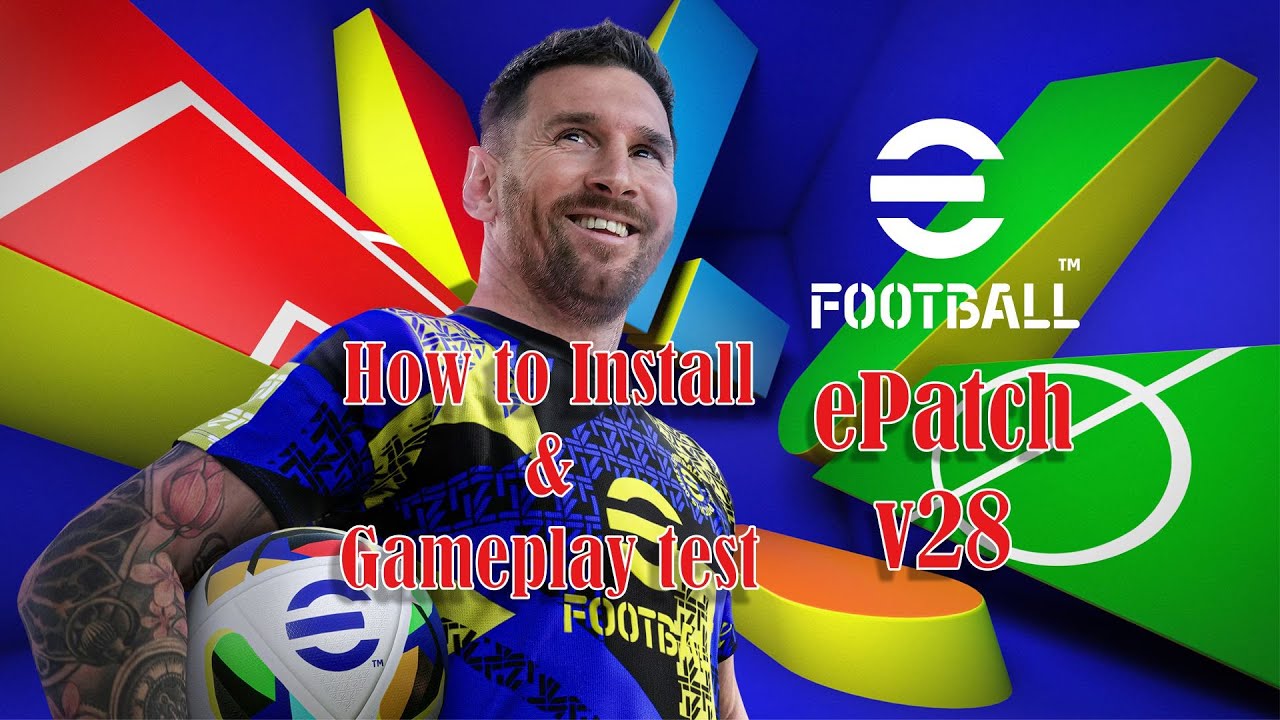Cara install ePatch 2025 v28.0 | eFootball Gameplay test