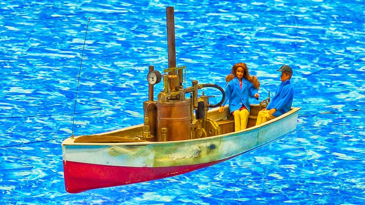 AMAZING!!! REAL STEAM ENGINE BOAT RC MODEL / Fair Leipzig Germany 2016