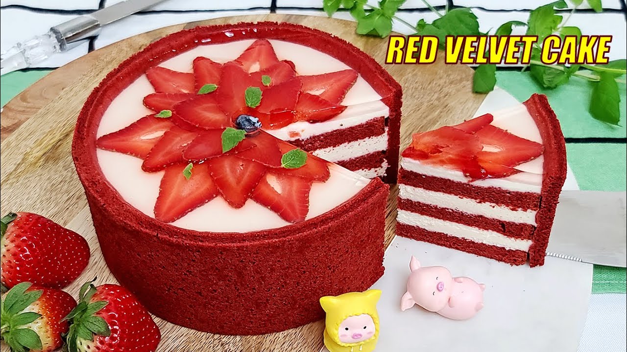 Лучший рецепт клубничного чизкейка Red Velvet [Subtitles] ASMR | HNC Kitchen
