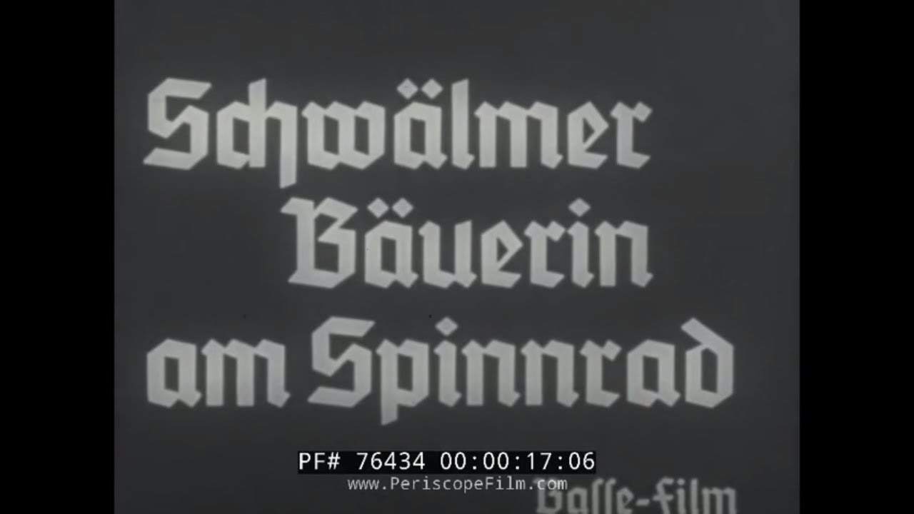 HOW TO SPIN FLAX YARN ON A SPINNING WHEEL   1930s SILENT MOVIE   76434