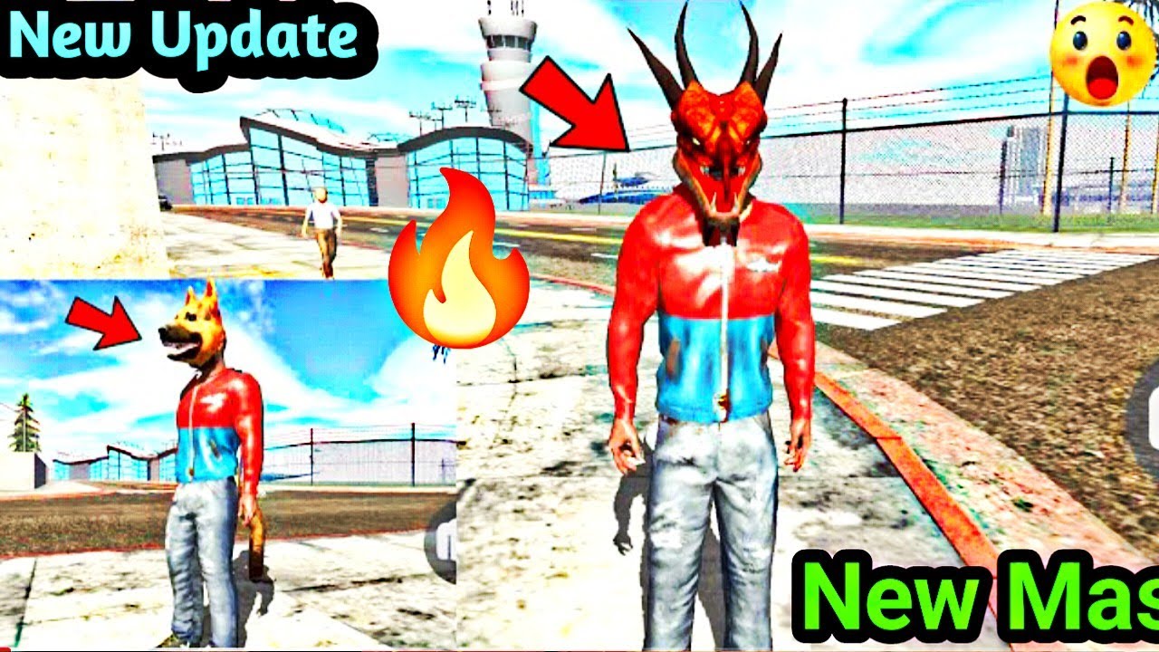 DOG 🐶 & Dragon 🐉 mask cheat code || new mask in Indian bike driving 3d || new update ||