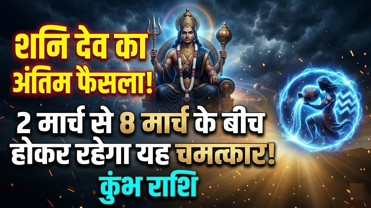 Kumbh Rashi: कुंभ राशि: शनि देव का अंतिम फैसला! 2 मार्च से 8 मार्च के बीच होकर रहेगा यह चमत्कार!