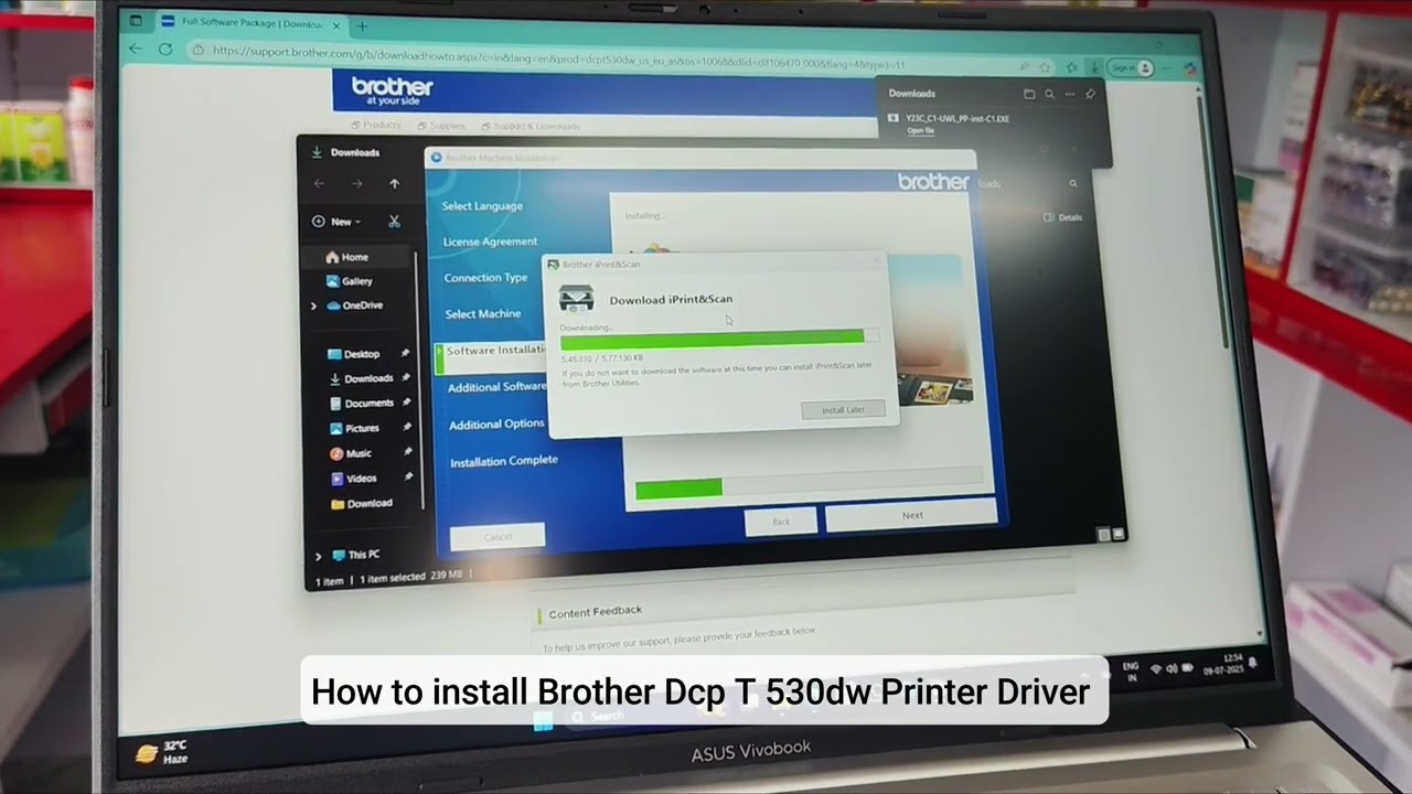 Как установить драйвер принтера Brother DCP T 530dw