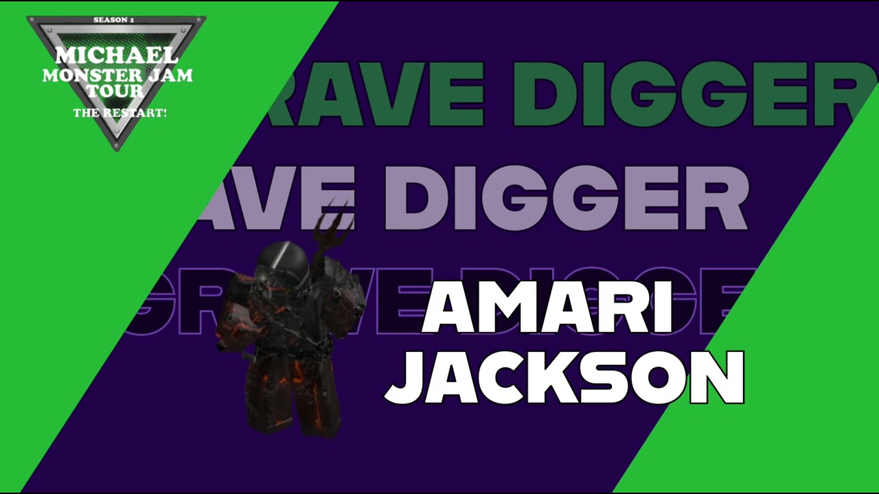 Amari Jackson Grave digger driver card 