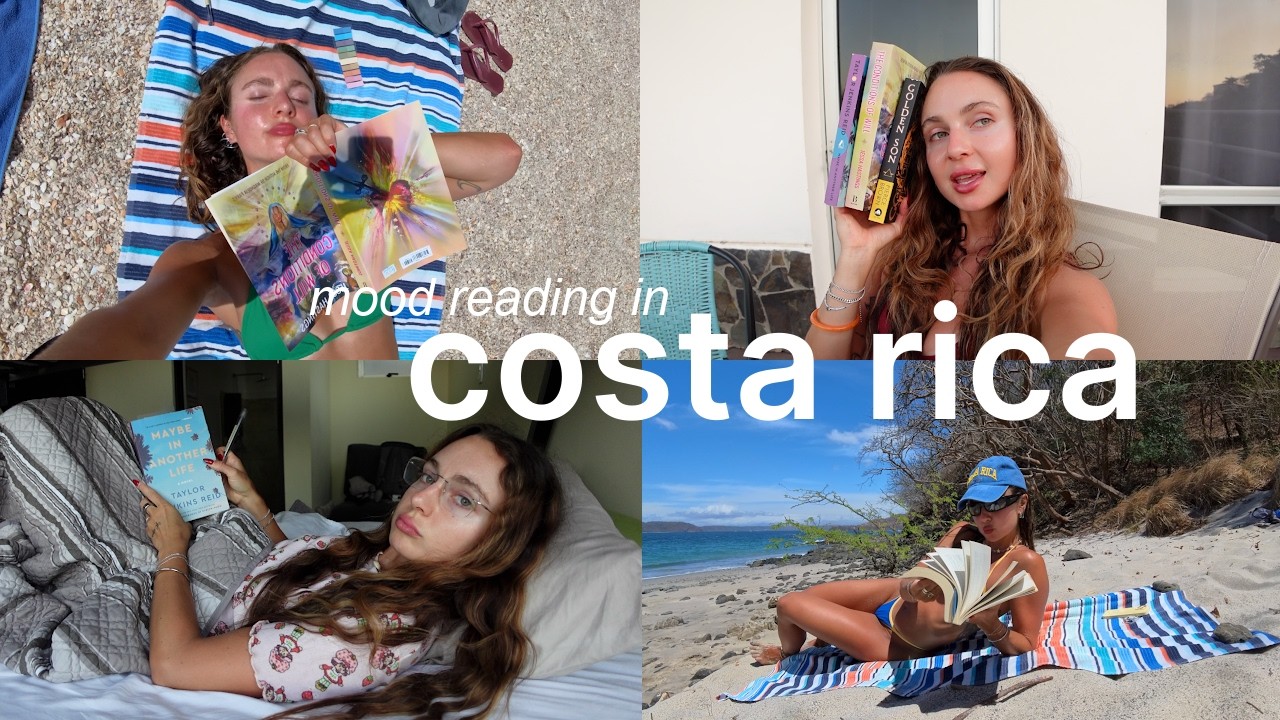 reading on the beach in costa rica for a week