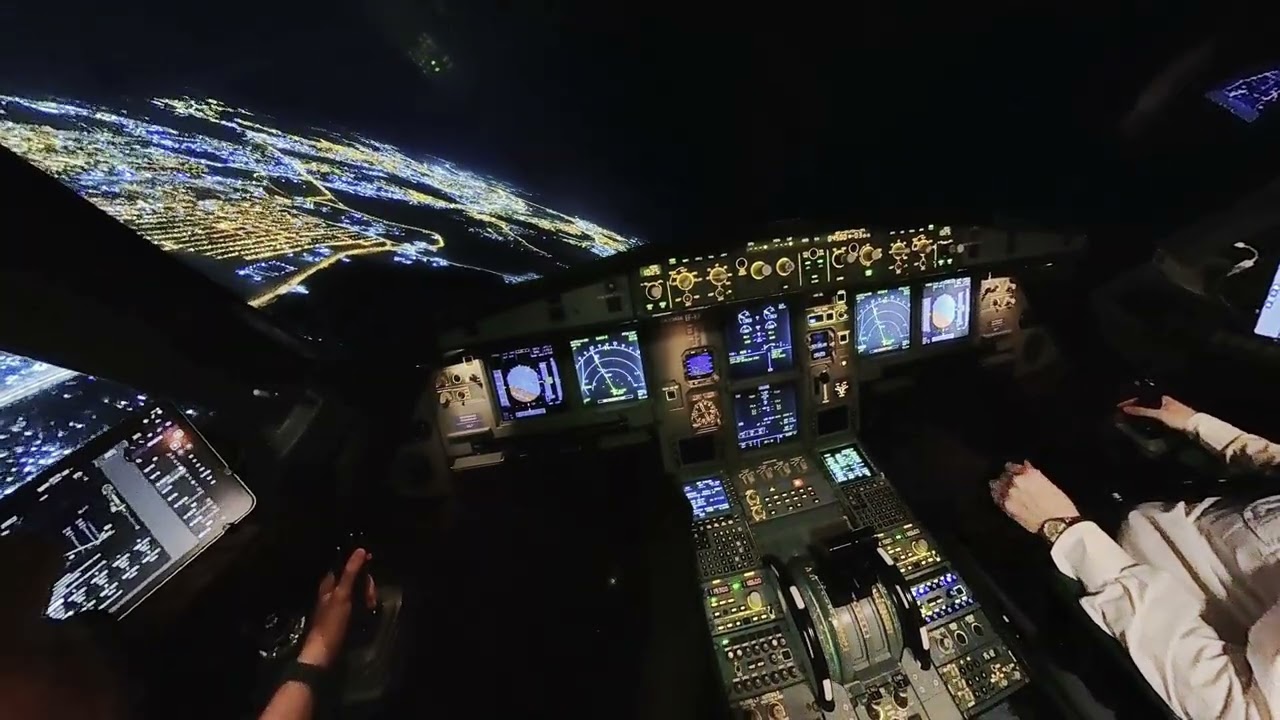 A320 Cockpit Landing into Siberia | Real-Time Pilot View