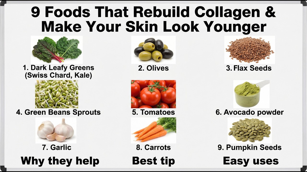 9 Foods That Rebuild Collagen & Make Your Skin Look Younger