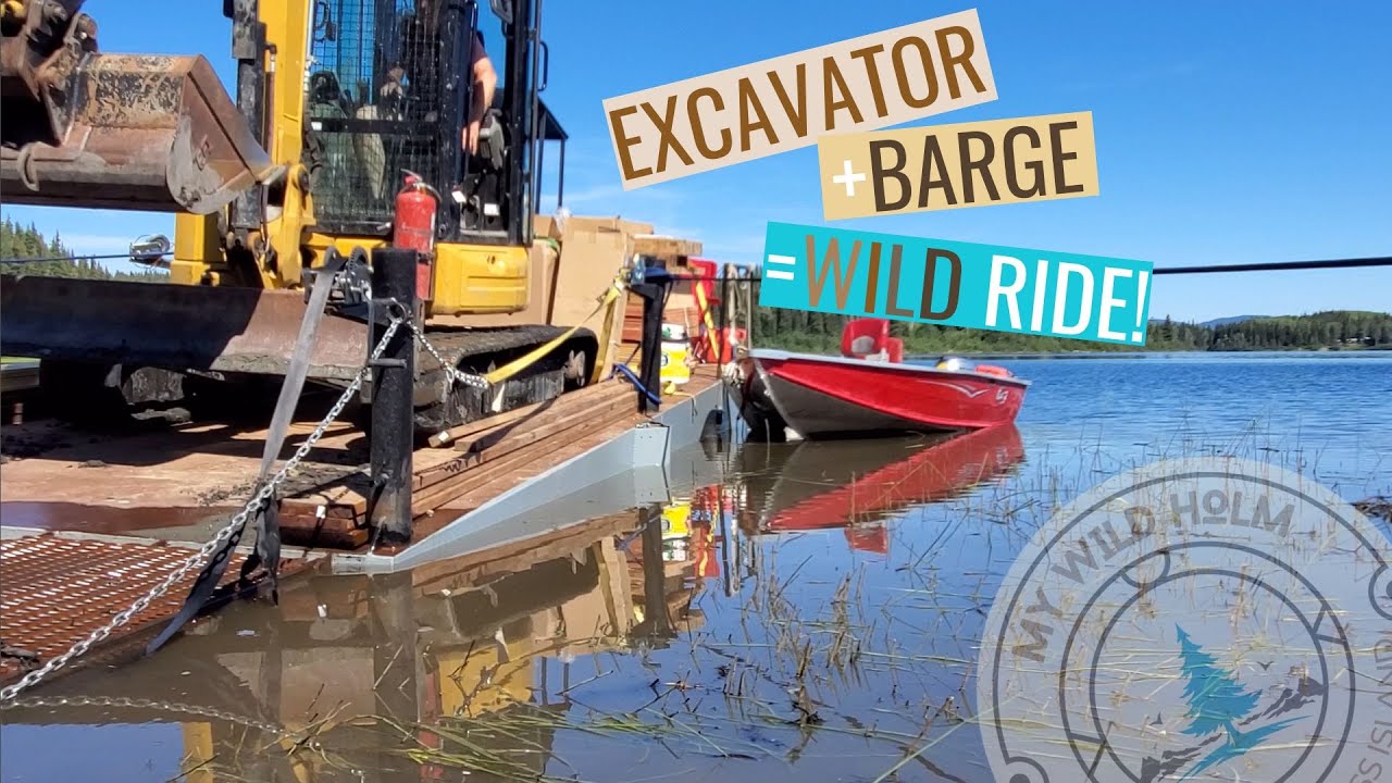 Excavator + Deep Water Crossing = Wild Ride!  | MY WILD HOLM - S1 E18