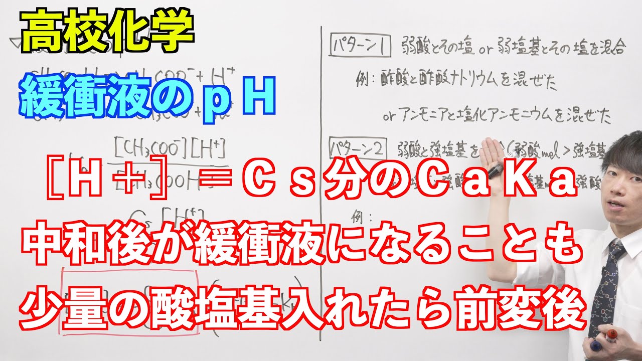 【高校化学】平衡⑬ ～緩衝液のｐＨ〜