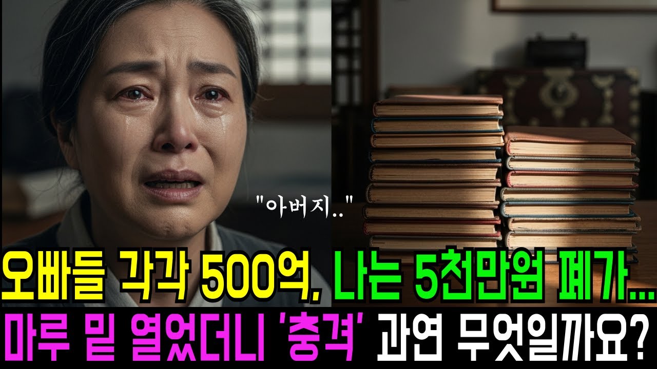 오빠들 각각 500억, 나는 5천만원 폐가... 마루 밑 열었더니 '충격'