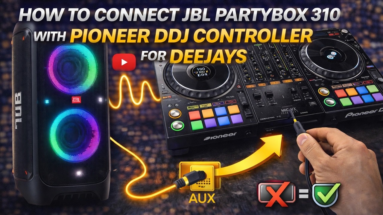 Подключите JBL Partybox 310 к контроллеру Pioneer DDJ для диджеев
