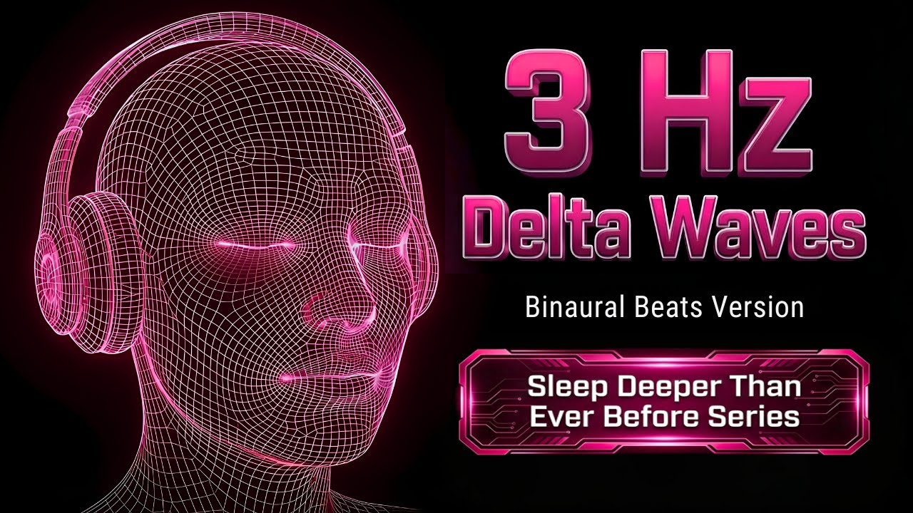 3 Hz Delta Waves Binaural Beats | Sleep Deeper Than Ever Before Series (Black Screen)