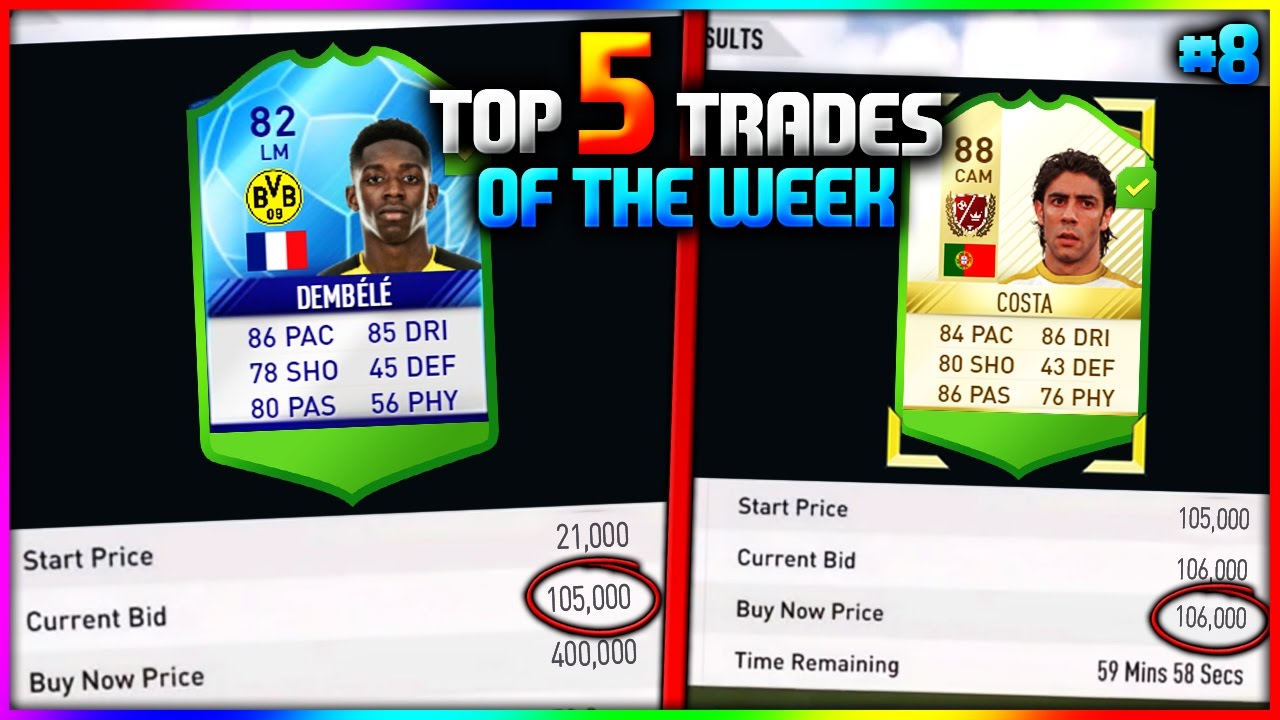 FIFA 17 | *500K PROFIT SNIPE* - TOTGS DEAL & MIN PRICE LEGEND SNIPES (TOP 5 TRADES OF THE WEEK #8)