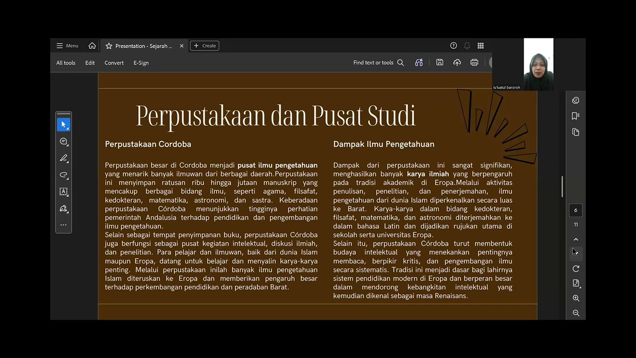 Tugas UAS Semester 3 (Video Pembelajaran) Lu'luatul Baroroh Mata Kuliah Sejarah Pendidikan Islam.