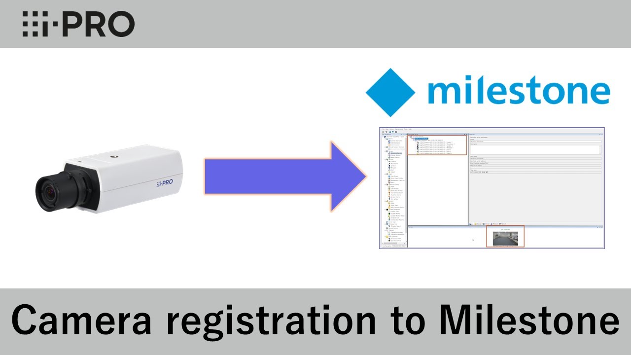 Camera registration to Milestone