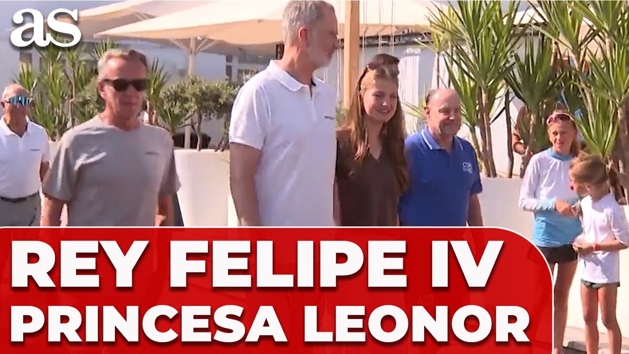 El REY FELIPE VI y la PRINCESA LEONOR visitan a los PARTICIPANTES de la COPA DEL REY de vela