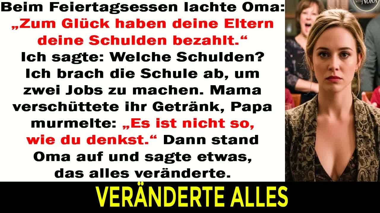 Am Feiertagstisch sprach sie über meine Schulden — meine Antwort ließ alle plötzlich verstummen