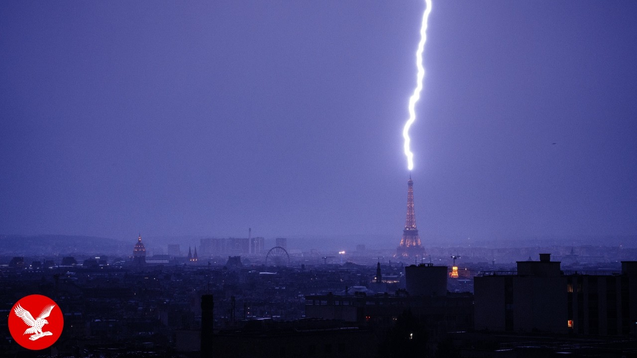 Eiffel Tower struck with lightning as extreme heat grills France in record year