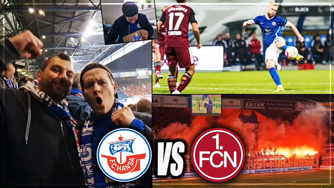 90 MINUTE TRAUMTOR MIT NEUEM TRAINER! ROSSI GESCHENK + PYRO: Hansa Rostock - Nürnberg | Stadion Vlog
