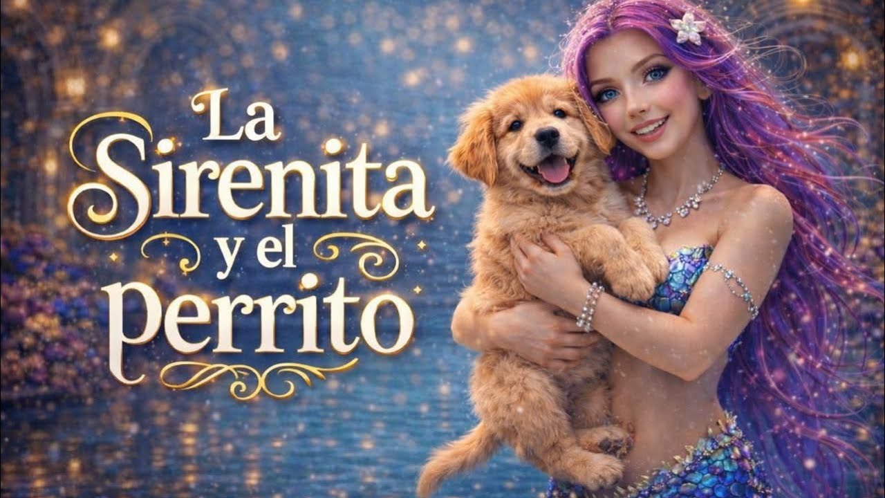 La Sirenita y el Perrito 🐶🧜‍♀️#cuentosinfantiles #cuentosparaniñosbuenos #sirenas 