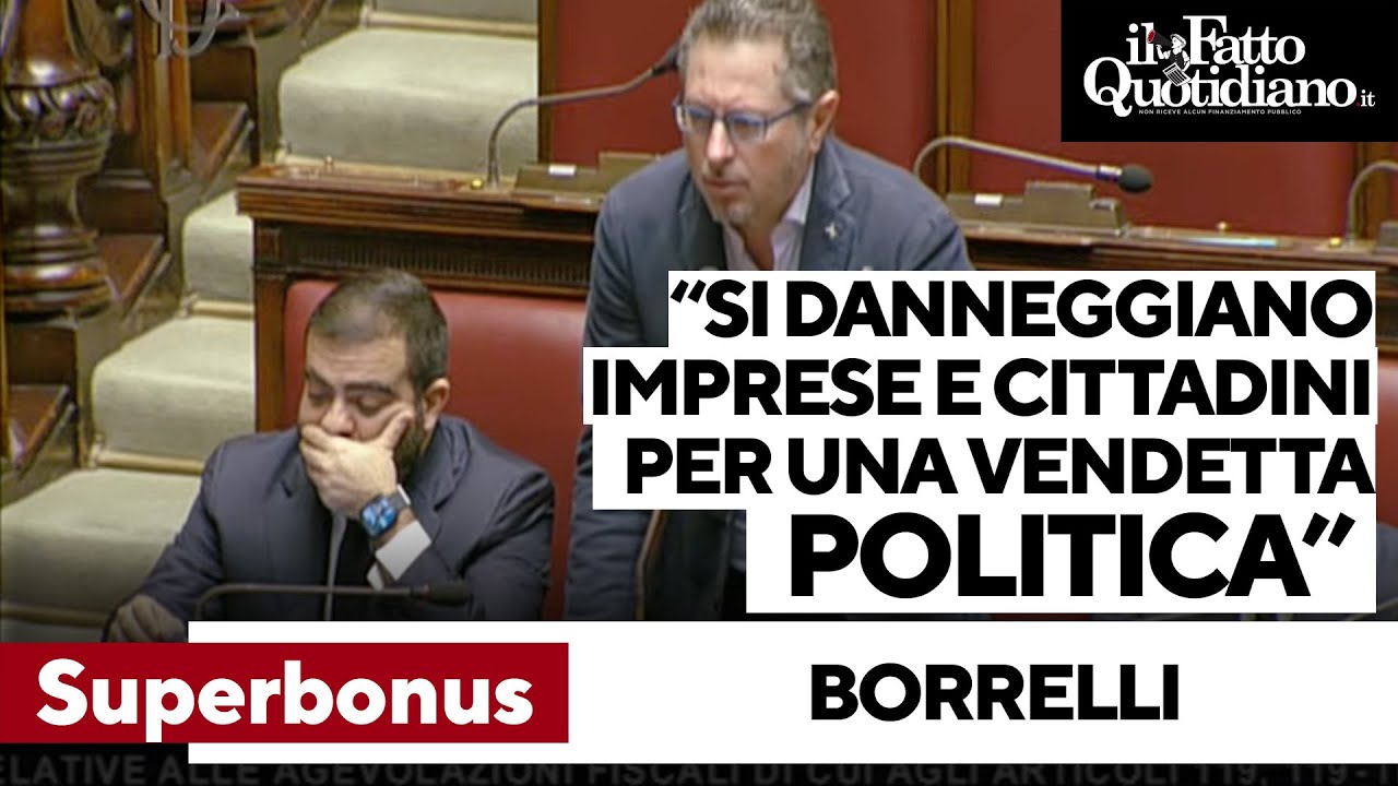Dl Superbonus, Borrelli (Avs): 