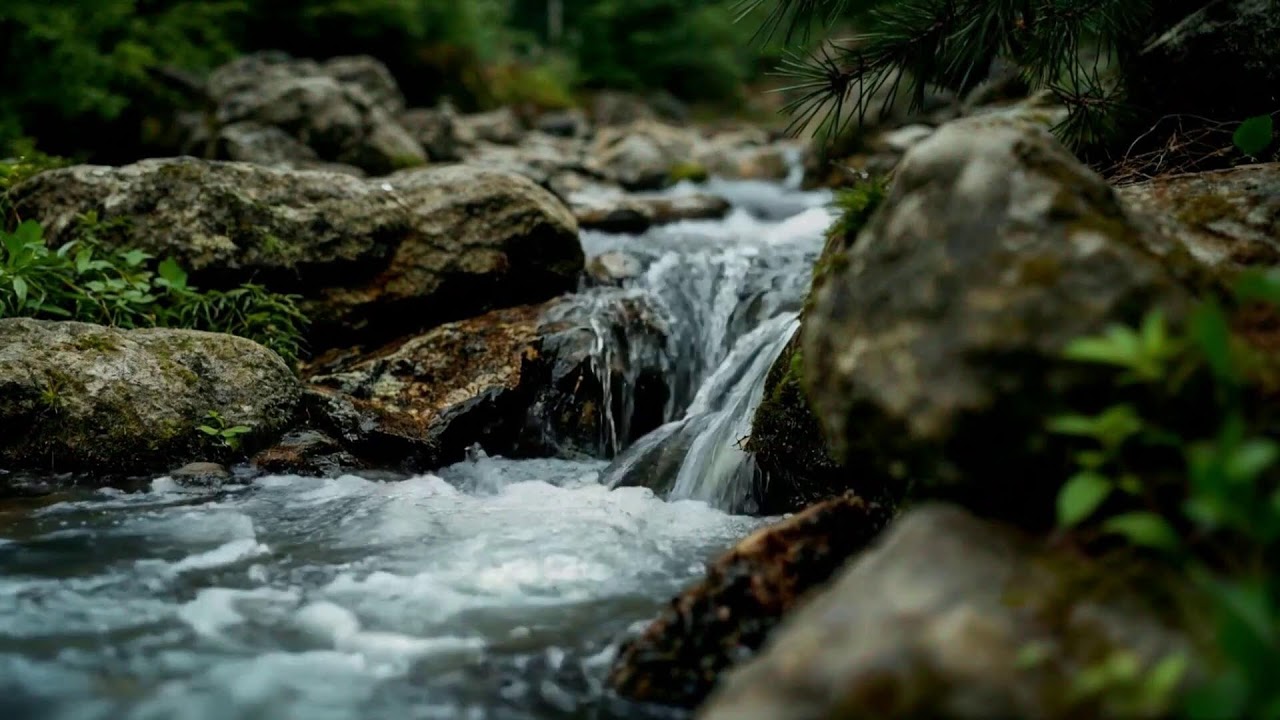 Ease Your Mind with Gentle River Sounds at Golden Hour